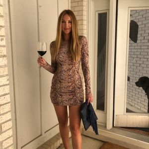 Snake skin Reformation mini dress